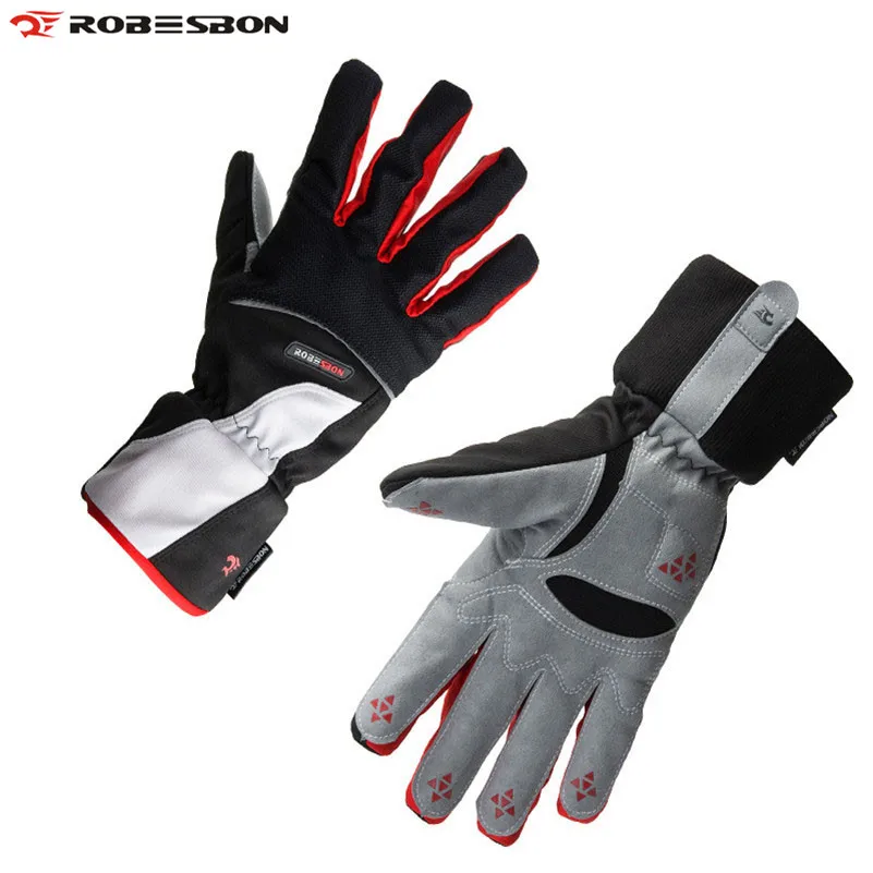 Image Men Ski Gloves Windproof Outdoor Sport Gloves Fleece Thermal Guantes Ciclismo Winter Gloves Snowboard Gloves Snow Skiing Gloves