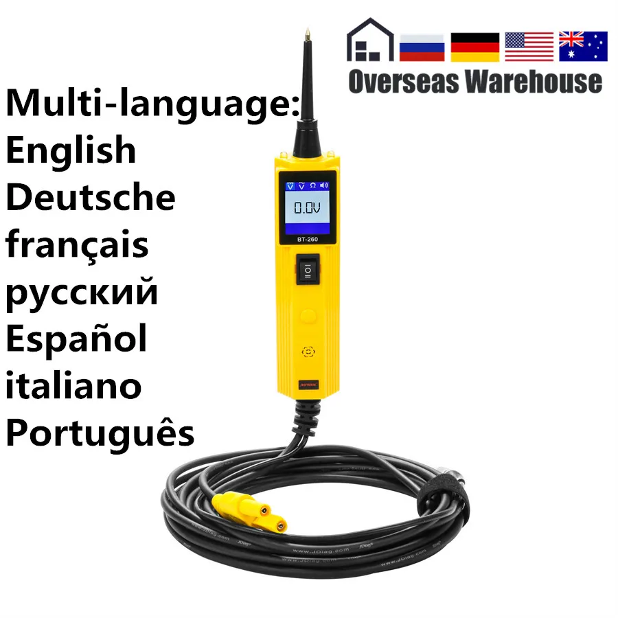 AUTOOL BT260 12V Power Probe Car Circuit Tester Auto Powerscan 24V Breaker Open Circuit Reader Electric Voltage Current Test
AUTOOL BT260 12V Power Probe Car Circuit Tester Auto Powerscan 24V Breaker Open Circuit Reader Electric Voltage Current Test