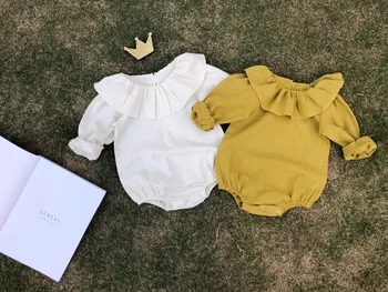baby spring rompers 100% cotton Ginger yellow Solid color lovely long sleeve baby jumpsuit toddler clothes for 6M-12M
baby spring rompers 100% cotton Ginger yellow Solid color lovely long sleeve baby jumpsuit toddler clothes for 6M-12M