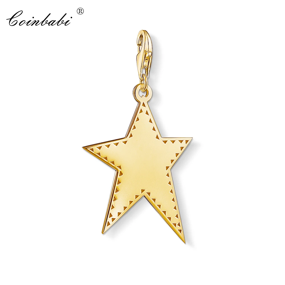 Charm Pendant Golden Star,2019 New Fashion Jewelry Classic Pure 925 Sterling Silver Gift For Women Men Fit Bracelet Necklace
Charm Pendant Golden Star,2019 New Fashion Jewelry Classic Pure 925 Sterling Silver Gift For Women Men Fit Bracelet Necklace