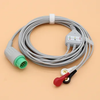 For Kontron Fukuda dynascope 7100 ECG Cable and Leadwire 3 lead one piece ecg cable 7000 7135B 7141 7210 7250 7251 Snap Clip AHA
For Kontron Fukuda dynascope 7100 ECG Cable and Leadwire 3 lead one piece ecg cable 7000 7135B 7141 7210 7250 7251 Snap Clip AHA