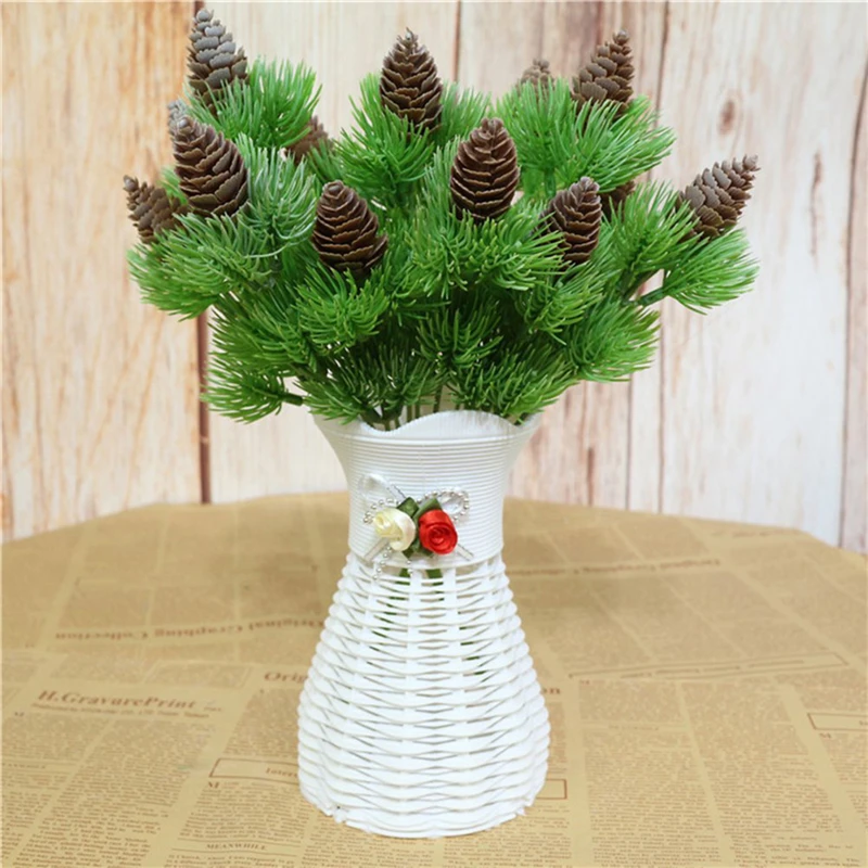 Artificial Plastic Pine 7 Branches Pine Nuts Cones Fake Plants Tree For Christmas Party Decoration Faux Grass Xmas Home Decor
Artificial Plastic Pine 7 Branches Pine Nuts Cones Fake Plants Tree For Christmas Party Decoration Faux Grass Xmas Home Decor