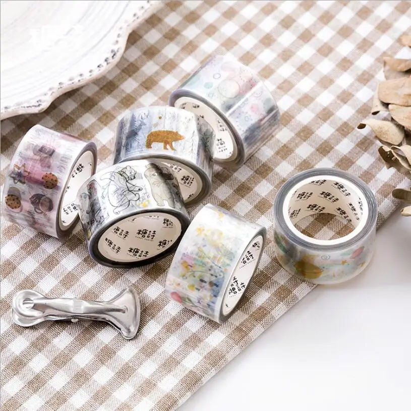 25mm*3m Kawaii Travel Time Animal/Planet/Forest Transparent Masking Paper Washi Tape Crafts and Scrapbooking Japanese Stationery
25mm*3m Kawaii Travel Time Animal/Planet/Forest Transparent Masking Paper Washi Tape Crafts and Scrapbooking Japanese Stationery