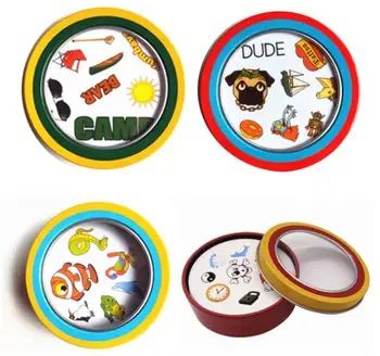 English Version Spot Cards Board Games Children Card Game It Has Metal Box Family Party Entertainment Table Games Deck
English Version Spot Cards Board Games Children Card Game It Has Metal Box Family Party Entertainment Table Games Deck