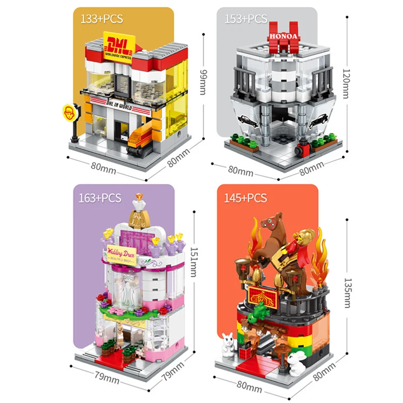 city mini street view Circus, Bridal shop,DHL-Logistics Compatible legoinglys street lights led building block bricks toys gift
city mini street view Circus, Bridal shop,DHL-Logistics Compatible legoinglys street lights led building block bricks toys gift