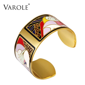 

VAROLE Fashion Enamel Opening Bracelets&Bangles for Women Colorful Bracelet Cuff Love Pulseiras Feminina Gifts Pulsera