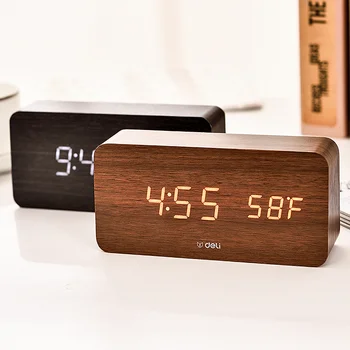 Alarm Clock Watch Table Voice Control Digital Wood Electronic Modern Table Clock Battery Powered Digital Alarm Clock 3DNZW05
Alarm Clock Watch Table Voice Control Digital Wood Electronic Modern Table Clock Battery Powered Digital Alarm Clock 3DNZW05