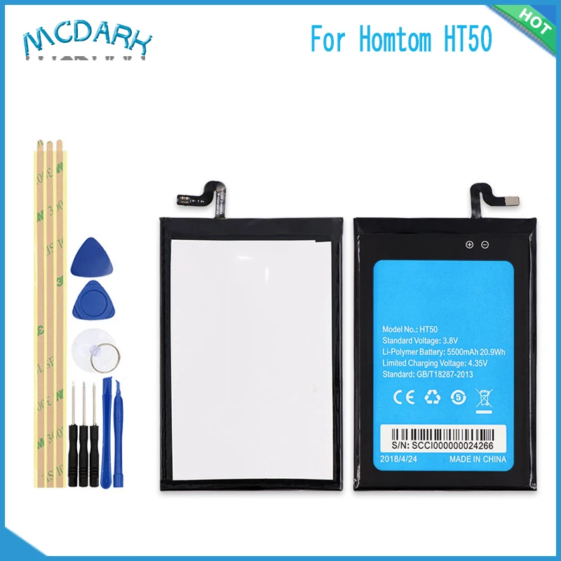 Mcdark 5500mAh Hight capacity for Homtom HT50 Battery For Homtom HT50 Cell Phone Replacement Batteries Rechargeable +Tools
Mcdark 5500mAh Hight capacity for Homtom HT50 Battery For Homtom HT50 Cell Phone Replacement Batteries Rechargeable +Tools