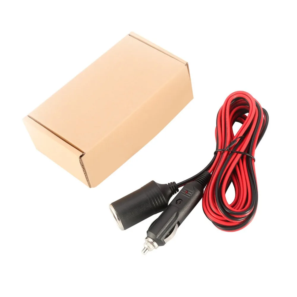 Durable 12V Car Cigarette Lighter Socket Extension Cord 3.6m/12ft Fused Black & Red Heavy Duty Auto Power Cord Easy To Use
Durable 12V Car Cigarette Lighter Socket Extension Cord 3.6m/12ft Fused Black & Red Heavy Duty Auto Power Cord Easy To Use