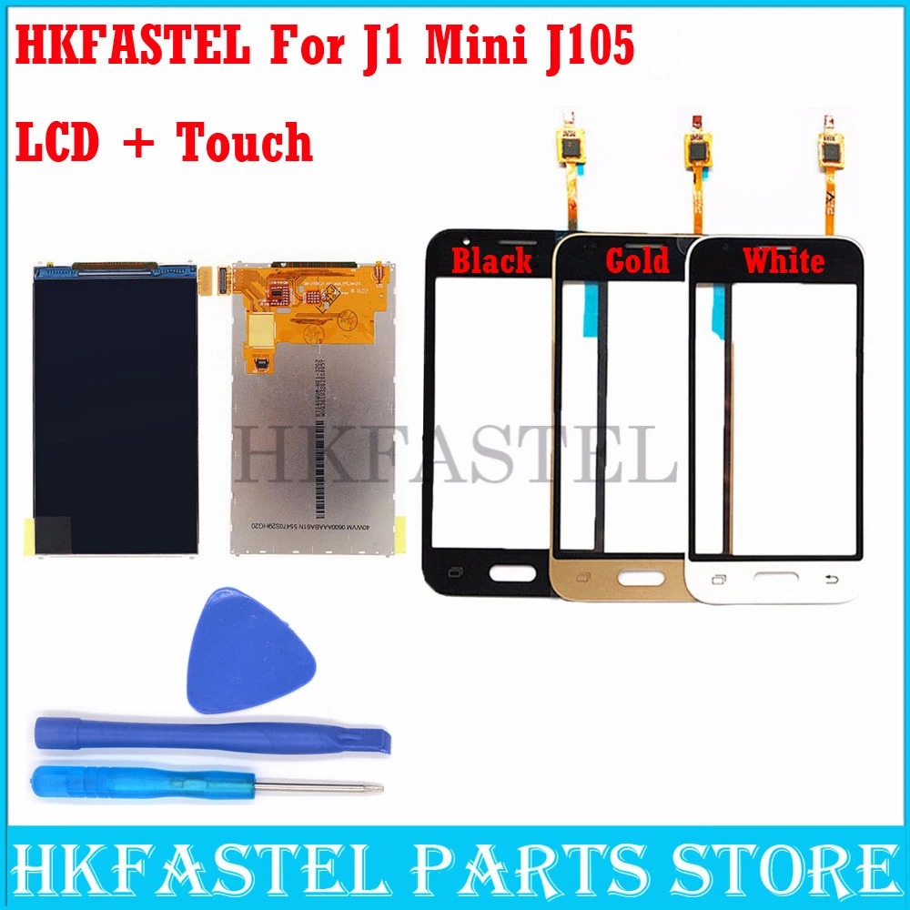 Сенсорный ЖК-экран hkfatel для Samsung Galaxy J1 Mini дигитайзер сенсорного экрана J105H J105M DS