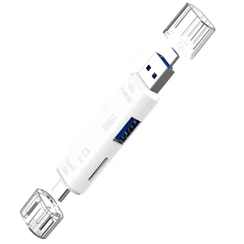 5 in 1 USB 3.0 Type C / USB / Micro USB SD TF Memory Card Reader OTG Adapter Type-c 5-in-1 OTG card reader ABS environmentally
5 in 1 USB 3.0 Type C / USB / Micro USB SD TF Memory Card Reader OTG Adapter Type-c 5-in-1 OTG card reader ABS environmentally