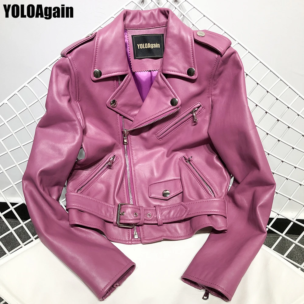 YOLOAgain women genuine leather jacket ladies high street zipper real leather jacket
YOLOAgain women genuine leather jacket ladies high street zipper real leather jacket
