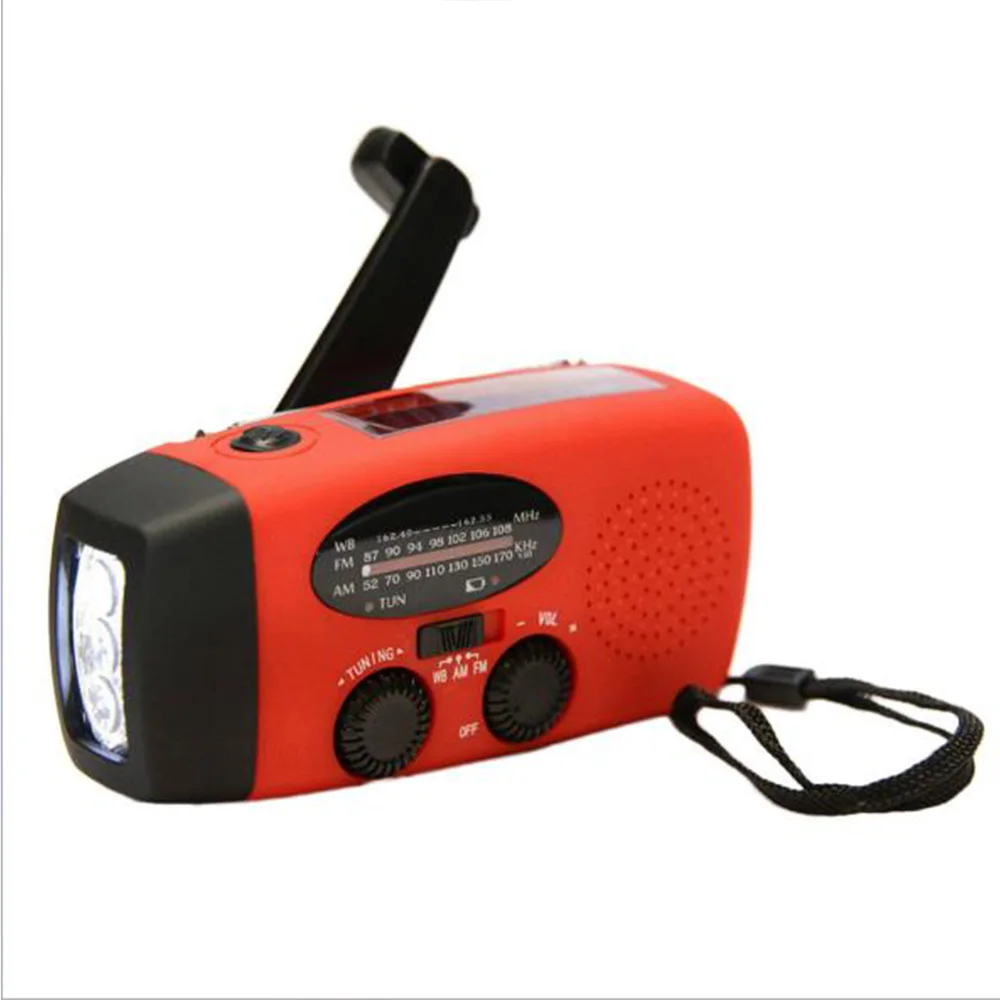 Portable Solar Radio Support AM FM WB Signal LED Flashlight Hand Power Generation Emergency Mobile Phone Charger
Portable Solar Radio Support AM FM WB Signal LED Flashlight Hand Power Generation Emergency Mobile Phone Charger