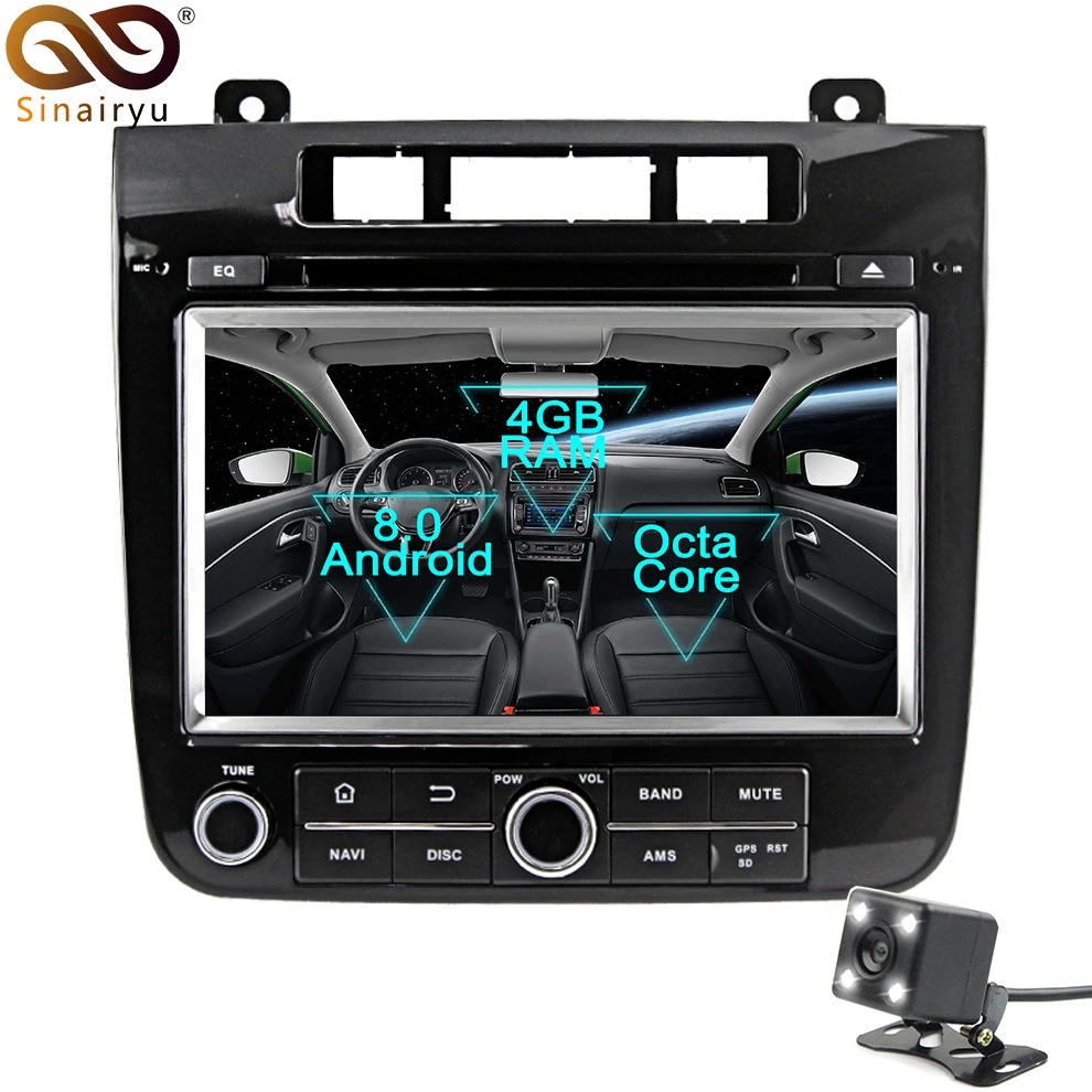 Sinairyu 4G Octa Core Android 8 4GB RAM 32GB ROM Car DVD Multimedia Player GPS Navigation For Volkswagen VW Touareg 2010-2014
Sinairyu 4G Octa Core Android 8 4GB RAM 32GB ROM Car DVD Multimedia Player GPS Navigation For Volkswagen VW Touareg 2010-2014