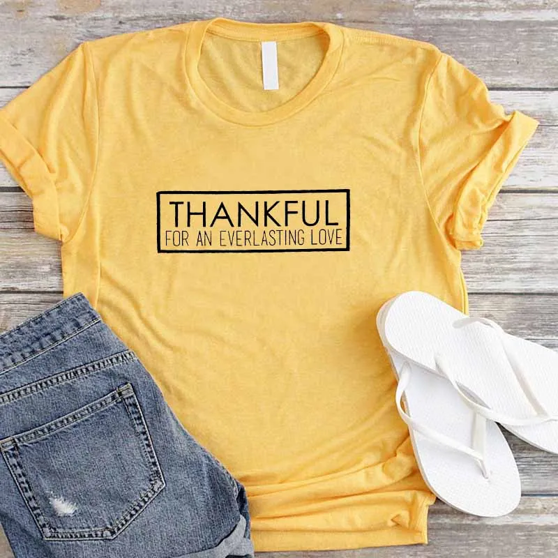 Thankful for An Everlasting Love Letter Print Women Tshirt Christian Graphic Top Harajuku Jesus Shirts Short Sleeve Cotton Tees
Thankful for An Everlasting Love Letter Print Women Tshirt Christian Graphic Top Harajuku Jesus Shirts Short Sleeve Cotton Tees
