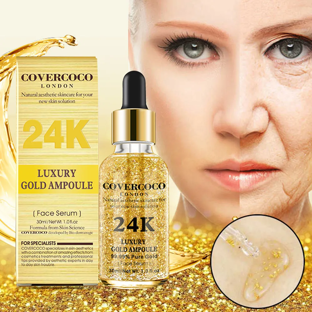 New 24k Luxury Gold Ampoule 30ml Moisturizing Face Essential Liquid Makeup Foundation Base Primer Make Up Essence Skin Care
New 24k Luxury Gold Ampoule 30ml Moisturizing Face Essential Liquid Makeup Foundation Base Primer Make Up Essence Skin Care