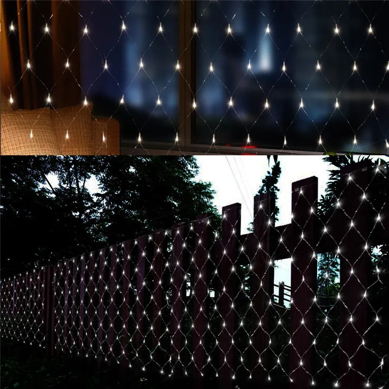 1 5 м x 96LED сетка Фея веб Гирлянда Свет Мерцающая лампа освещение Рождество свадьба