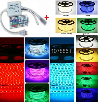 Waterproof LED RGB strip light SMD5050 IP66 LED Fiexble Light 60LED/M AC:110V-240V RGB strip lamp bulb + 44key RF RGB controller
Waterproof LED RGB strip light SMD5050 IP66 LED Fiexble Light 60LED/M AC:110V-240V RGB strip lamp bulb + 44key RF RGB controller