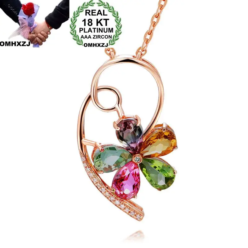 OMHXZJ Wholesale European Fashion Woman Girl Party Wedding Gift Flower AAA Zircon 18KT Rose Gold Necklace Pendant Charm CA204
OMHXZJ Wholesale European Fashion Woman Girl Party Wedding Gift Flower AAA Zircon 18KT Rose Gold Necklace Pendant Charm CA204
