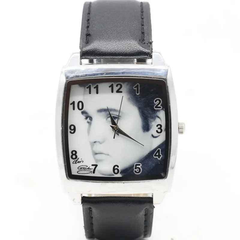 Drop Shipping 2017 New Fashion Black Boys Girls Elvis Presley Christmas Gift Leather Strap Wrist Watch
Drop Shipping 2017 New Fashion Black Boys Girls Elvis Presley Christmas Gift Leather Strap Wrist Watch