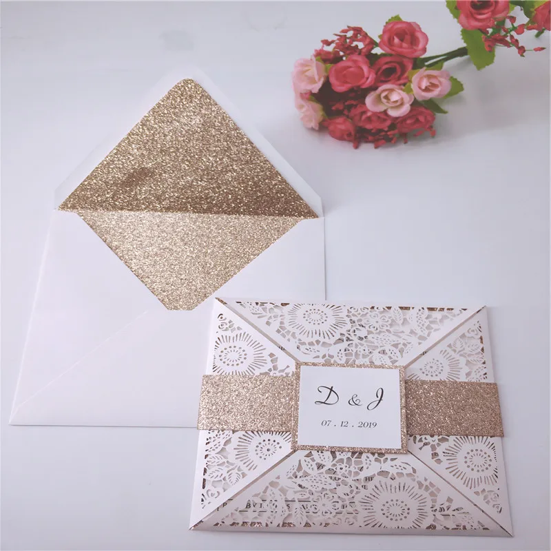 Wedding Invitation Card High-end Suit laser Cutout Private Custom Ivory Multi-color Flash Envelope & Belt Provide print s
Wedding Invitation Card High-end Suit laser Cutout Private Custom Ivory Multi-color Flash Envelope & Belt Provide print s