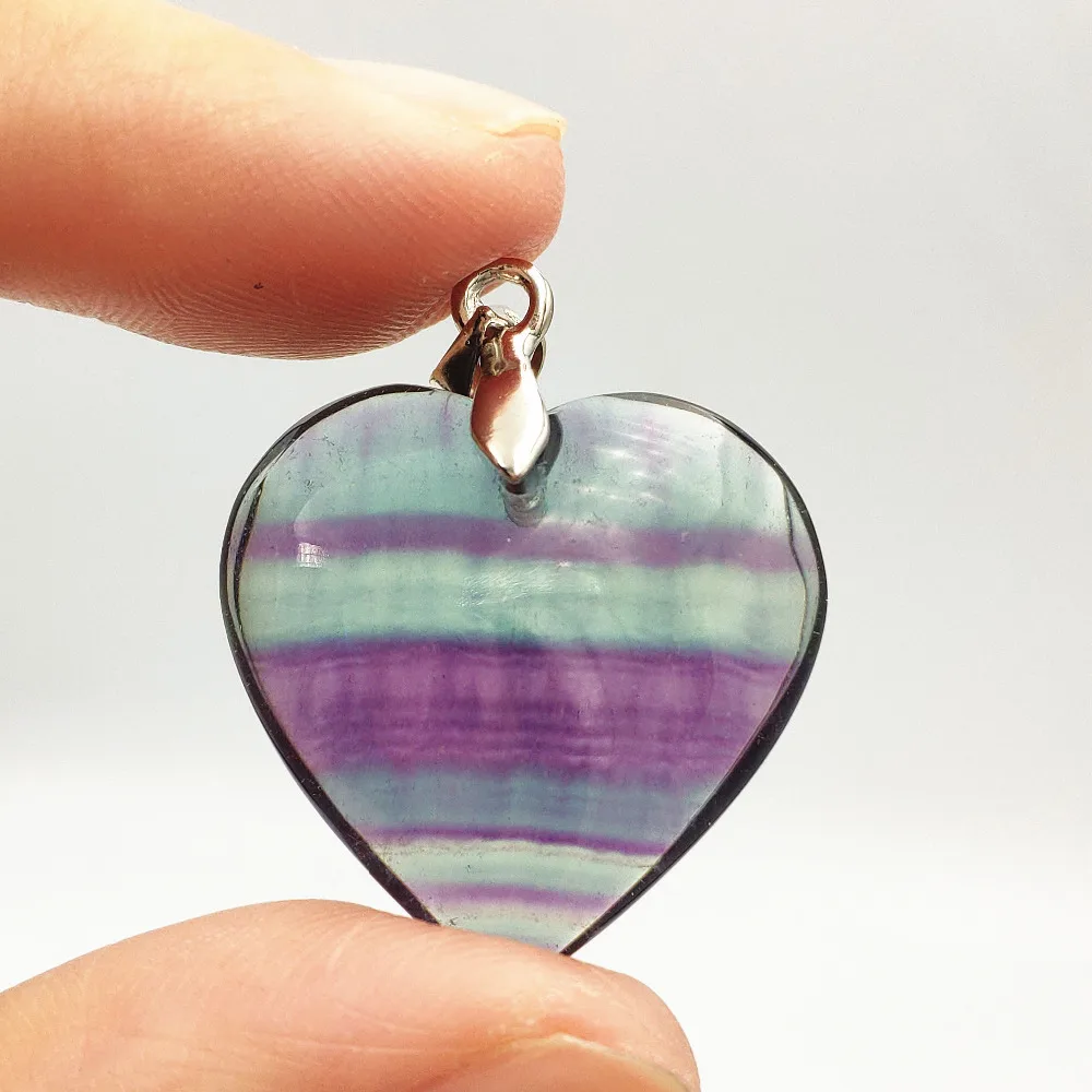 Natural Colorful Fluorite Quartz Rare Necklace Pendant 23x22x9mm Heart Love Gift Rainbow Color Crystal Woman Gift Pendant AAAAA
Natural Colorful Fluorite Quartz Rare Necklace Pendant 23x22x9mm Heart Love Gift Rainbow Color Crystal Woman Gift Pendant AAAAA