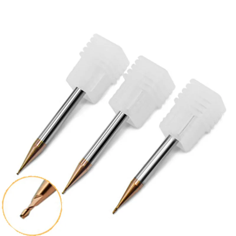 0.2MM/0.3MM/0.4MM micro end mills radius HRC55 Tungsten Carbide ball nose End Mill 2 flutes CNC machine Milling Cutters diameter
0.2MM/0.3MM/0.4MM micro end mills radius HRC55 Tungsten Carbide ball nose End Mill 2 flutes CNC machine Milling Cutters diameter