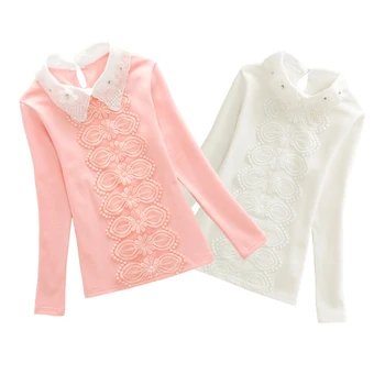 2018 Children's Bottoming Shirt Autumn Winter Big Girls Lace Tops Kid Fashion Cotton Long-sleeved Basic T-shirt Student T Shirts
2018 Children's Bottoming Shirt Autumn Winter Big Girls Lace Tops Kid Fashion Cotton Long-sleeved Basic T-shirt Student T Shirts