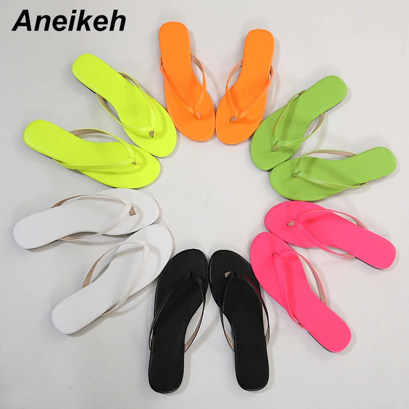 Aneikeh 2019 Summer New Fashion Casual Wear Women's Flat Shoes PU Sallown Solid Women's Flip Flops Shoes Outsides Size4-10
Aneikeh 2019 Summer New Fashion Casual Wear Women's Flat Shoes PU Sallown Solid Women's Flip Flops Shoes Outsides Size4-10