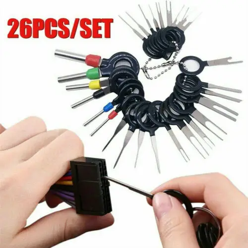26x Terminal Removal Tool Car Electrical Wiring Crimp Connector Pin Extractor Stainless Steel
26x Terminal Removal Tool Car Electrical Wiring Crimp Connector Pin Extractor Stainless Steel