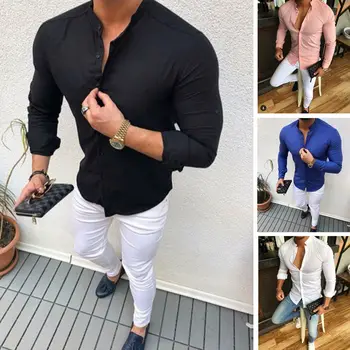 2019 Hot Fashion Men's Linen Cotton Button Long Sleeve Slim Fitness Shirt Slim Fit Casual Male Shirts Pure Color Blouse Tops
2019 Hot Fashion Men's Linen Cotton Button Long Sleeve Slim Fitness Shirt Slim Fit Casual Male Shirts Pure Color Blouse Tops