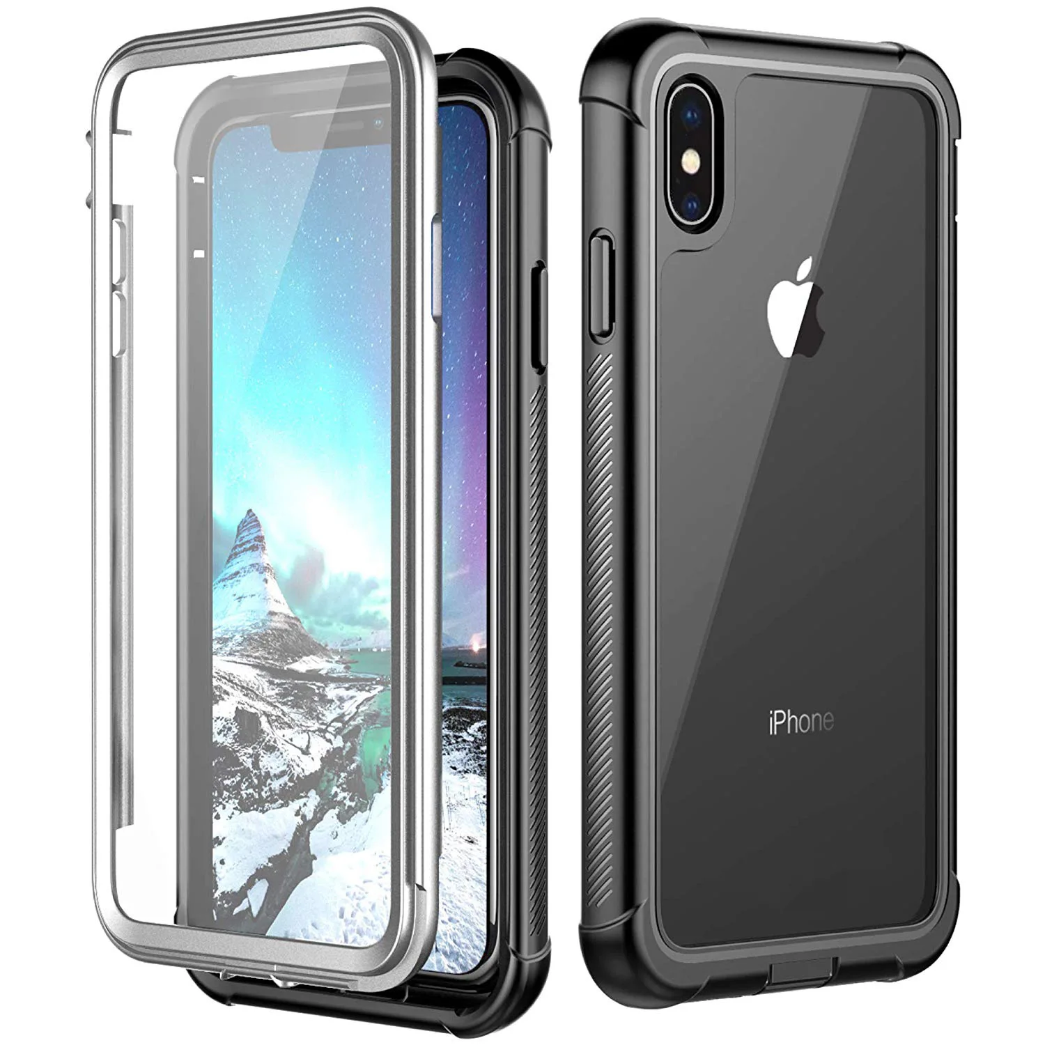 Полностью Защитные чехлы для телефонов iPhone X XS XR MAX 7 8 Plus Прозрачный Прочный