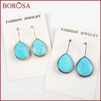 BOROSA 5/10Pairs Gold/Black Color Faceted Blue Howlite Stone Drop Earrings Drusy Dangle Earrings Gems Jewelry For Women WX953
BOROSA 5/10Pairs Gold/Black Color Faceted Blue Howlite Stone Drop Earrings Drusy Dangle Earrings Gems Jewelry For Women WX953