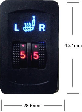 WATERCARBON Solo interruptor Universal 2-Dial 5 Nivel asiento calentador Kit1 interruptor de Trabajo para 2 asientos instalar,.i
WATERCARBON Solo interruptor Universal 2-Dial 5 Nivel asiento calentador Kit1 interruptor de Trabajo para 2 asientos instalar,.i