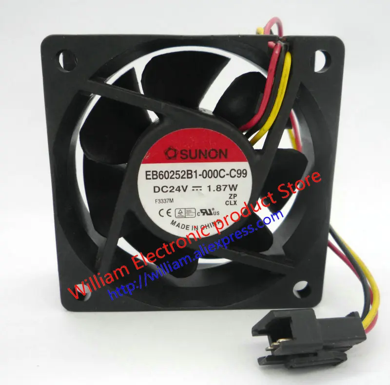 Original SUNON EB60252B1-000C-C99 24V 1.87W 60*60*25MM 6cm 3 lines Tachometer Signal Cooling fan
Original SUNON EB60252B1-000C-C99 24V 1.87W 60*60*25MM 6cm 3 lines Tachometer Signal Cooling fan
