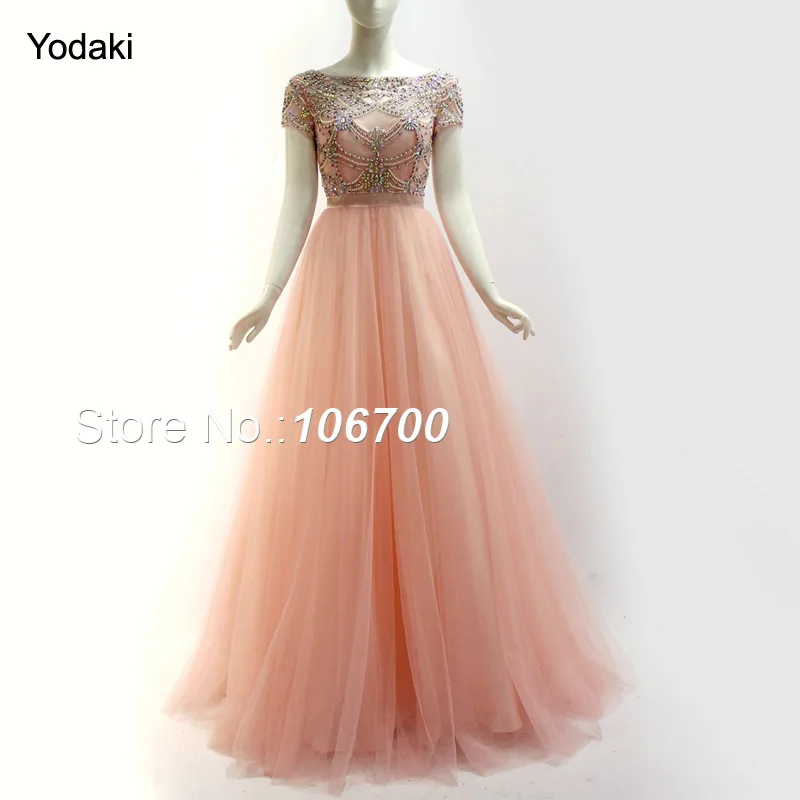 Real Photos Short Sleeves Ball Gown robe de soiree Crystal Beading Backless Pink White Colors Tulle Evening Prom Dresses
Real Photos Short Sleeves Ball Gown robe de soiree Crystal Beading Backless Pink White Colors Tulle Evening Prom Dresses