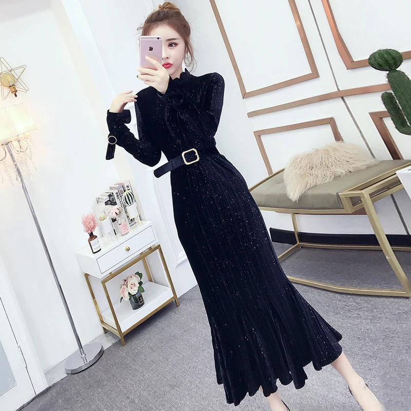 Dress for Women Autumn Winter Sexy Party Black Dress 2019 Velvet Vintage Long Dress Ladies Dresses Vestidos De Fiesta MY2149
Dress for Women Autumn Winter Sexy Party Black Dress 2019 Velvet Vintage Long Dress Ladies Dresses Vestidos De Fiesta MY2149