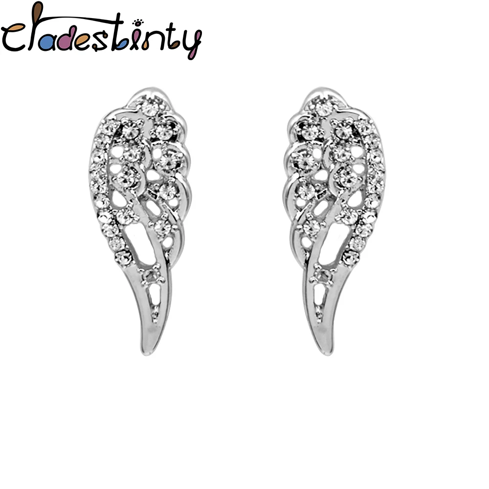 Chadestinty Brand New Crystal Gold Silver Color Angel Wings Stud Earrings For Women Party Costume Jewelry Romantic Earings
Chadestinty Brand New Crystal Gold Silver Color Angel Wings Stud Earrings For Women Party Costume Jewelry Romantic Earings