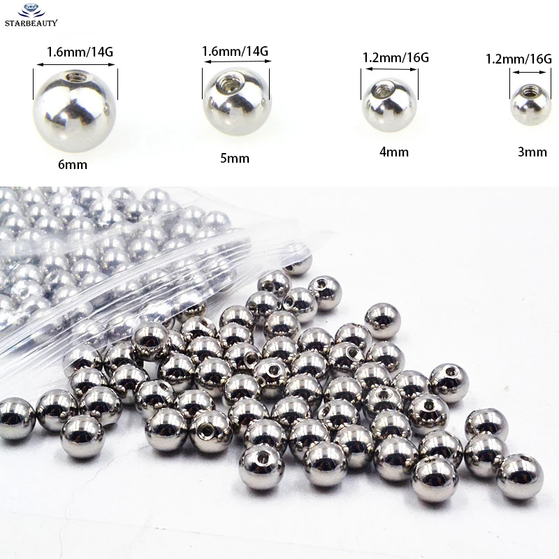 100Pcs/Lot Silver Titanium Plating Stainless Steel Ball Screw On Lip Eyebrow Belly Tongue Ear Piercing Body Jewelry 16G/14G
100Pcs/Lot Silver Titanium Plating Stainless Steel Ball Screw On Lip Eyebrow Belly Tongue Ear Piercing Body Jewelry 16G/14G