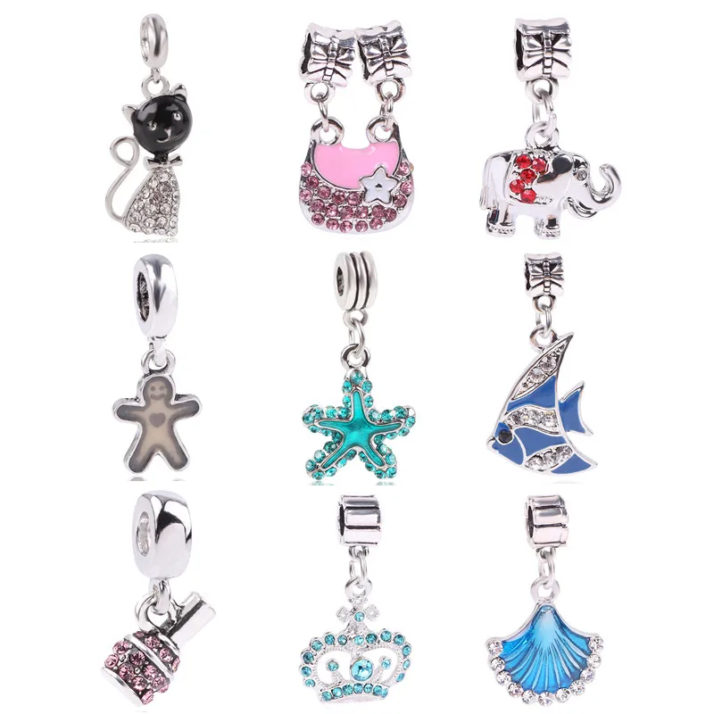 AIFEILI Silver Color Bead Charm Cat Fish Elephant Starfish CZ Crystal Lucky Pendant Beads For Original Pandora Bracelets DIY
AIFEILI Silver Color Bead Charm Cat Fish Elephant Starfish CZ Crystal Lucky Pendant Beads For Original Pandora Bracelets DIY