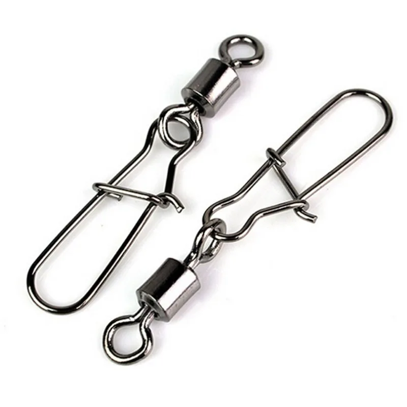 NCC 100PCS Pick Size Stainless Steel Fishing Connector Pin Bearing Rolling Swivel Safety Snaps Fishhook Lure Tackle Accessorie
NCC 100PCS Pick Size Stainless Steel Fishing Connector Pin Bearing Rolling Swivel Safety Snaps Fishhook Lure Tackle Accessorie