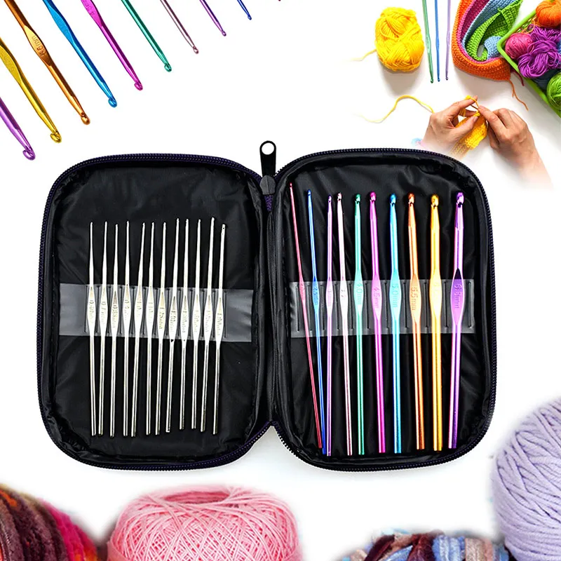 22Pcs/Set Mixed Aluminum Handle Crochet Hooks With Storage Bag Knitting Knit Needles Weave Yarn Tools Kit WXV Sale
22Pcs/Set Mixed Aluminum Handle Crochet Hooks With Storage Bag Knitting Knit Needles Weave Yarn Tools Kit WXV Sale
