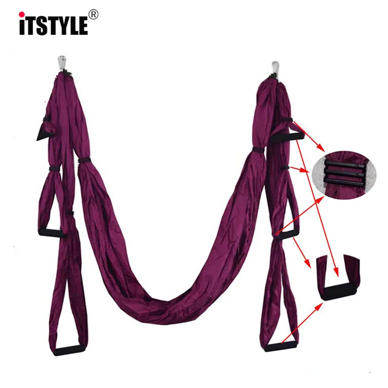 ITSTYLE Parachute Fabric Fitness Yoga Hammock Inversion Therapy Anti-gravity Aerial Straps Hammock with 6 Hand Grip
ITSTYLE Parachute Fabric Fitness Yoga Hammock Inversion Therapy Anti-gravity Aerial Straps Hammock with 6 Hand Grip