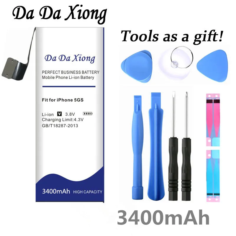 Da Da Xiong 3400mAh For Apple iPhone 5S battery for iphone 5C battery +Free Tools
Da Da Xiong 3400mAh For Apple iPhone 5S battery for iphone 5C battery +Free Tools