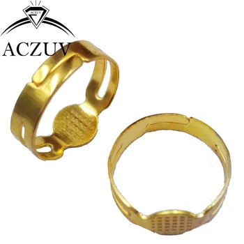 1000pcs Gold Plated 8mm Glue Pad Adjustable Ring Pad Base Blanks Findings Gold Glue Diy Rings Make Components TJZT056
1000pcs Gold Plated 8mm Glue Pad Adjustable Ring Pad Base Blanks Findings Gold Glue Diy Rings Make Components TJZT056