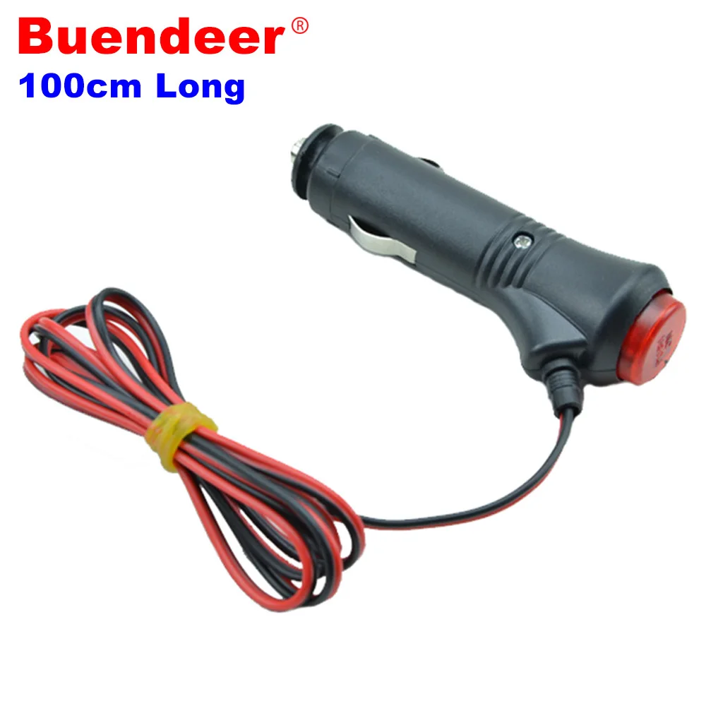 Buendeer 100cm long Car cigarette lighter extension cord/power cord/car cigarette lighter plug Socket with switch Led Indicator
Buendeer 100cm long Car cigarette lighter extension cord/power cord/car cigarette lighter plug Socket with switch Led Indicator