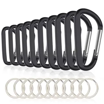 TOP!-10PCS 3inch/8CM Aluminum Carabiner Clips,Premium Durable D-Ring Caribeaner with Keyring for Home RV Camping Fishing Hikin
TOP!-10PCS 3inch/8CM Aluminum Carabiner Clips,Premium Durable D-Ring Caribeaner with Keyring for Home RV Camping Fishing Hikin