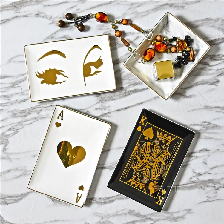 Nordic Ceramics Phnom Penh Jewelry Storage Dish Poker Dessert Salad Saucer Decorative Plate Personality Dishes Set jewelry dish
Nordic Ceramics Phnom Penh Jewelry Storage Dish Poker Dessert Salad Saucer Decorative Plate Personality Dishes Set jewelry dish