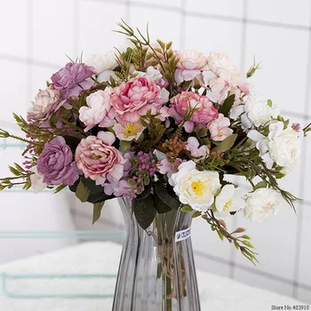 Peony DIY Party Decoration Vintage Silk Artificial Flowers Small Rose Wedding Fake Flowers Festival Supplies Home Decor Bouquet
Peony DIY Party Decoration Vintage Silk Artificial Flowers Small Rose Wedding Fake Flowers Festival Supplies Home Decor Bouquet
