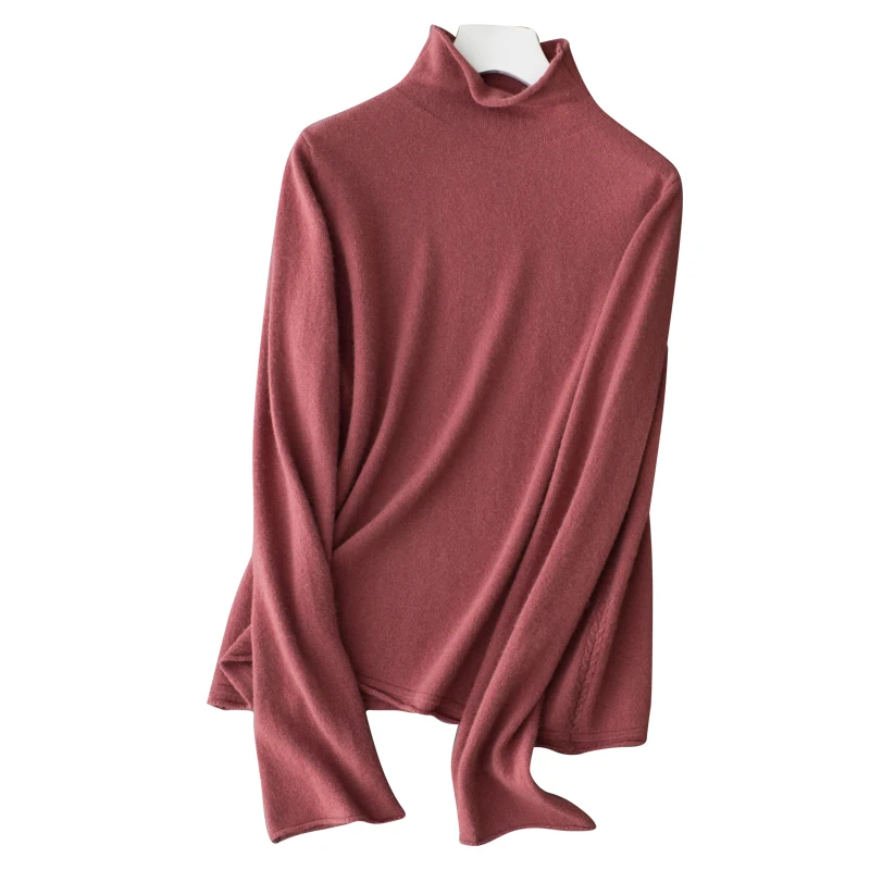 Hot sale Womens Half Turtleneck flare sleeve 100% Cashmere Sweater Jumper pure color Soft Pullovers Famale Fall Winter Sweaters
Hot sale Womens Half Turtleneck flare sleeve 100% Cashmere Sweater Jumper pure color Soft Pullovers Famale Fall Winter Sweaters